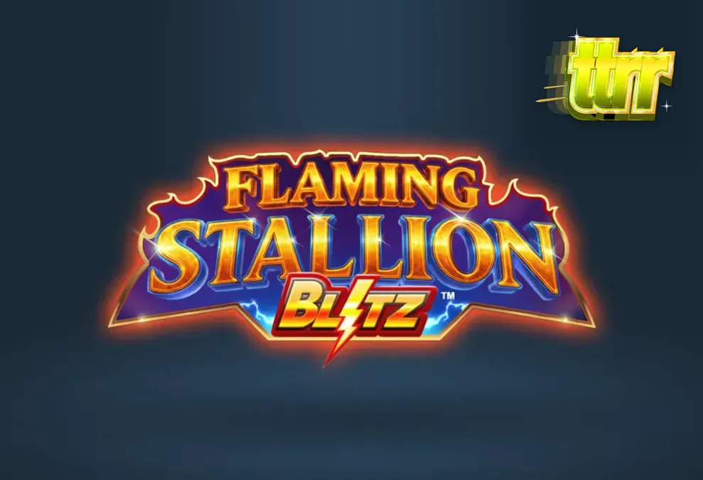 Cenário de deserto com um cavalo flamejante no slot Flaming Stallion Blitz